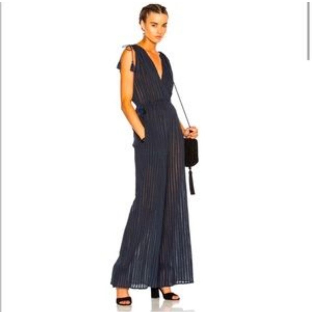 Ulla Johnson Midnight Blue V-Neck Jumpsuit